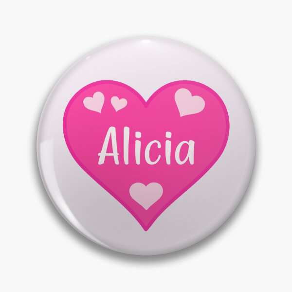 Item preview, Alicia Name Pink Heart  designed and sold by Jeallan Designs.