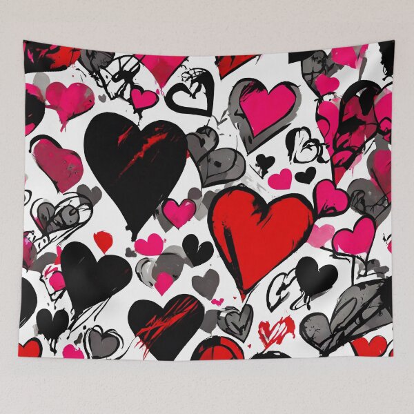 Item preview, Graffiti Hearts Valentine's Art 4 designed and sold by Tom-Johnson.