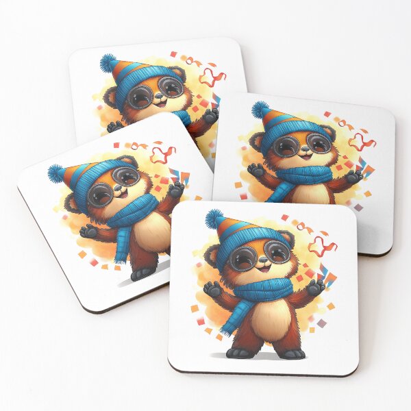 Item preview, Happy Bear in Glasses  designed and sold by BukkyStory.