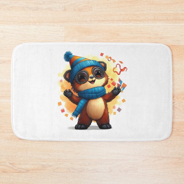 Item preview, Happy Bear in Glasses  designed and sold by BukkyStory.