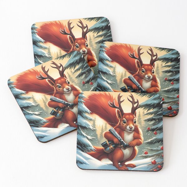 Item preview, Red Squirrel celebrating Christmas designed and sold by Colin Bentham.