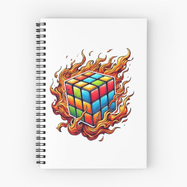 Item preview,  Rubiks Cube Fire Retro, designed and sold by Fleetwood1994.