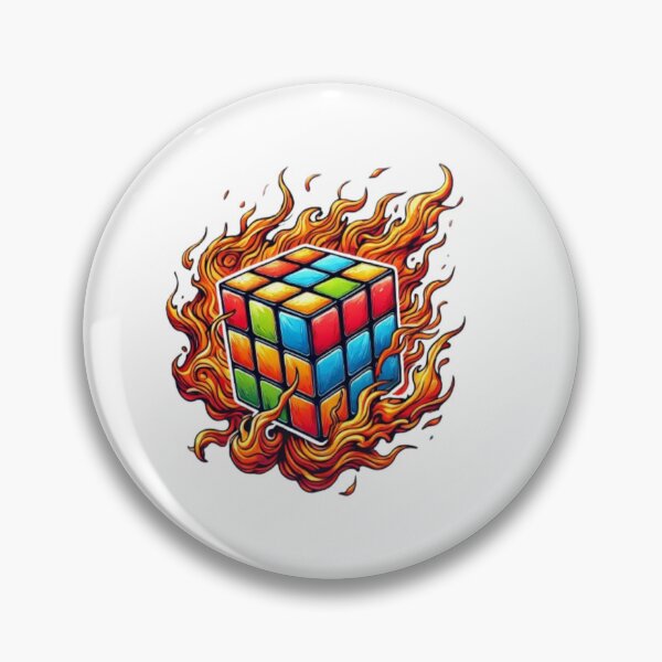 Item preview,  Rubiks Cube Fire Retro, designed and sold by Fleetwood1994.