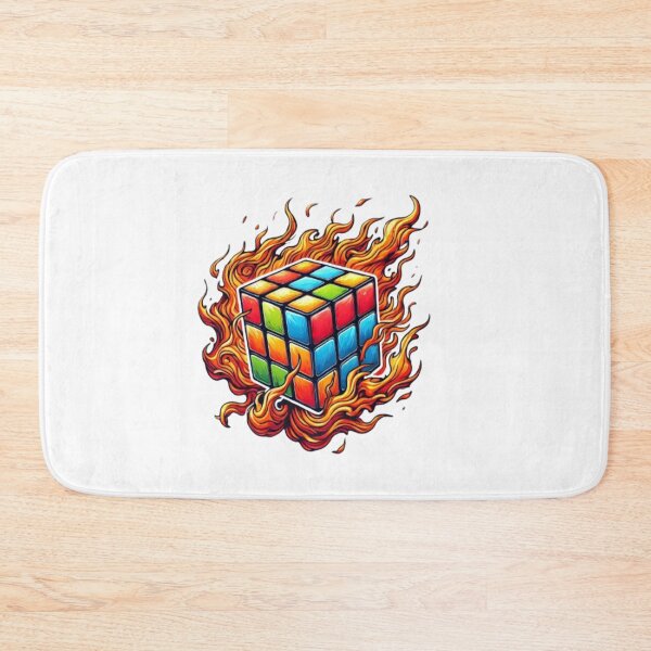 Item preview,  Rubiks Cube Fire Retro, designed and sold by Fleetwood1994.