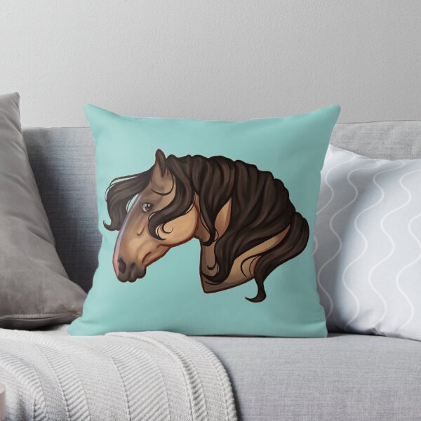 "SSO Buckskin Lusitano " Throw Pillow by Myrasart | Redbubble