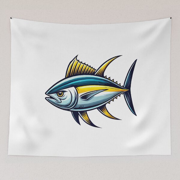 Item preview, Yellowfin Tuna Cartoon designed and sold by LightningJelly.