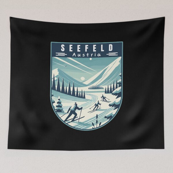 Item preview, Seefeld in Austria (Tirol) Retro Vector Art Travel Badge designed and sold by MaateoDesign.