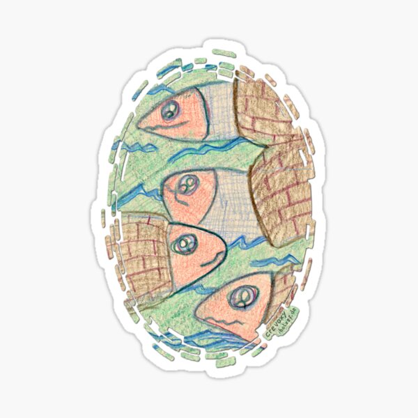 Mauerfische Sticker