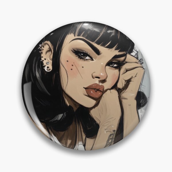 Item preview, Punk Girl, "Bold As Brass" J. C Leyendecker style design. No text Version designed and sold by Shoot-The-Moon.