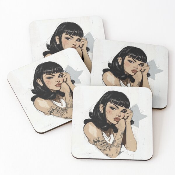 Item preview, Punk Girl, "Bold As Brass" J. C Leyendecker style design. No text Version designed and sold by Shoot-The-Moon.