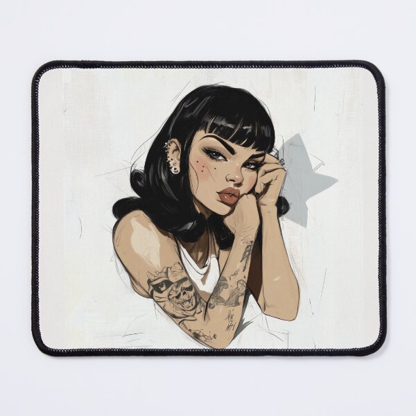 Item preview, Punk Girl, "Bold As Brass" J. C Leyendecker style design. No text Version designed and sold by Shoot-The-Moon.