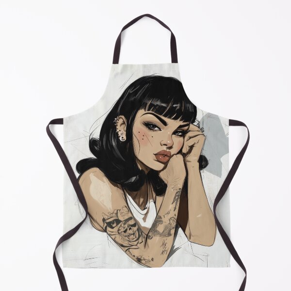 Item preview, Punk Girl, "Bold As Brass" J. C Leyendecker style design. No text Version designed and sold by Shoot-The-Moon.