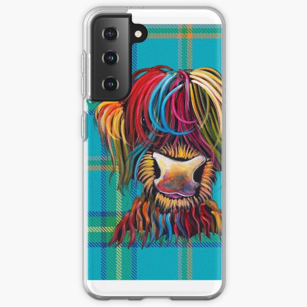 SCoTTiSH HiGHLaND CoW ' TaRTaN NeLLY B ' by SHiRLeY MacARTHuR Samsung Galaxy Soft Case