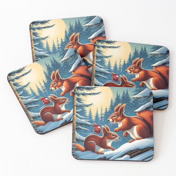 Item preview, Red Squirrel celebrating Christmas designed and sold by Colin Bentham.