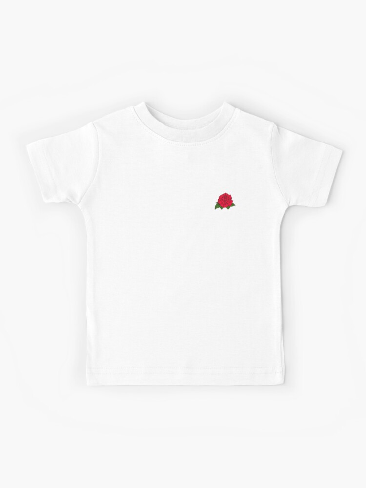 Red Rose Pocket Patch T-Shirt For Men And Women