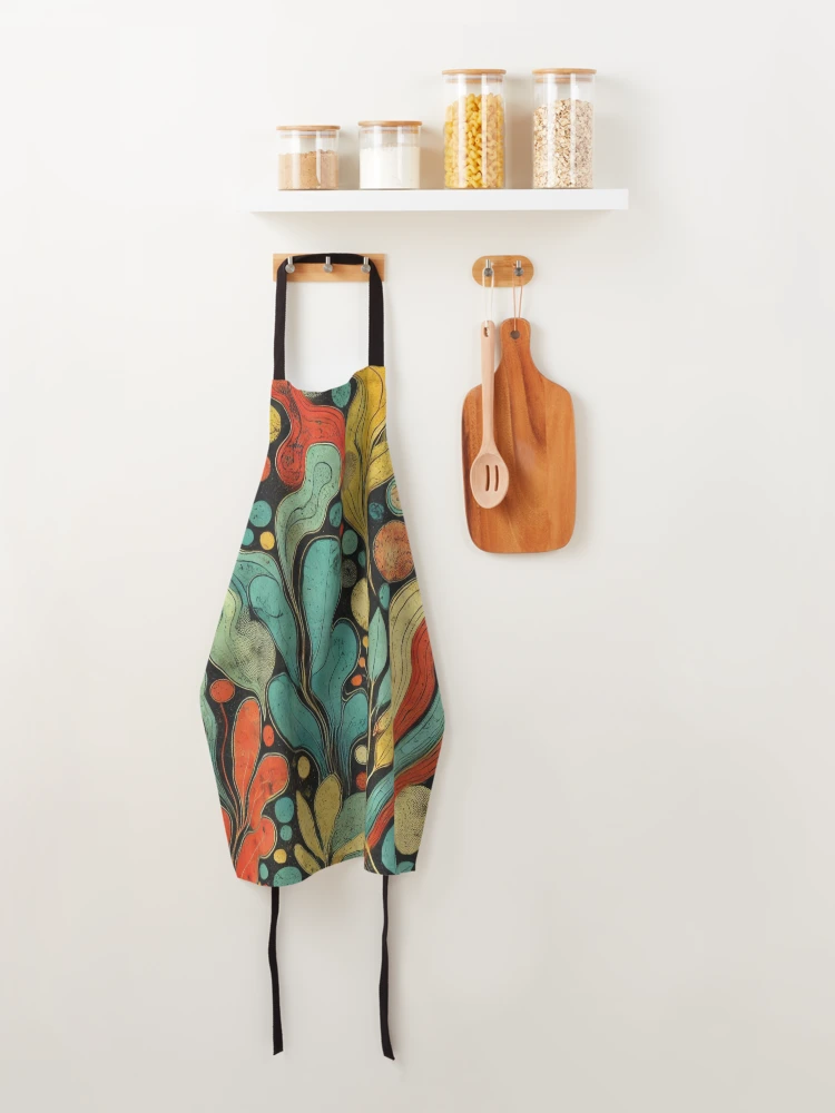 Thumbnail 4 of 6, Apron, Abstract Organic Flow Pattern designed and sold by Rui Fernandes.