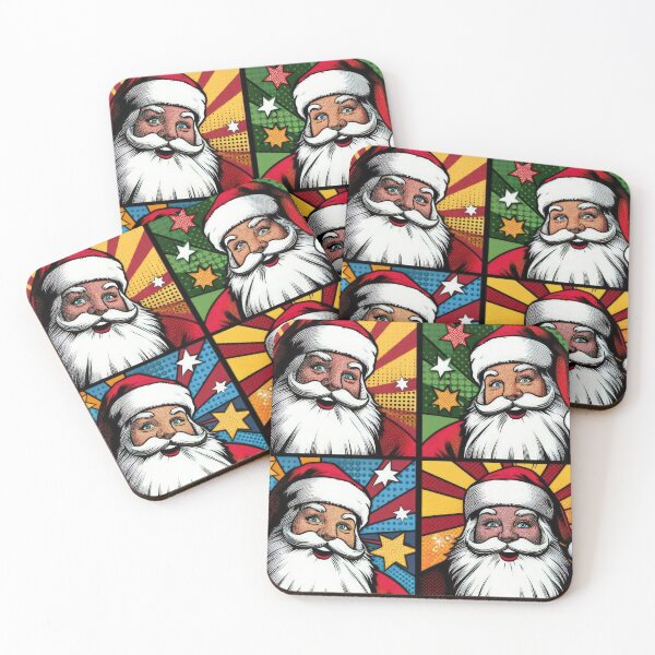 Item preview, Christmas Vintage Pop Art funny jovial Santa Claus Pattern, Christmas Santa Claus Pattern,Santa Claus ,Christmas Pop Art,Christmas Funny Pattern designed and sold by Expressions-Sel.