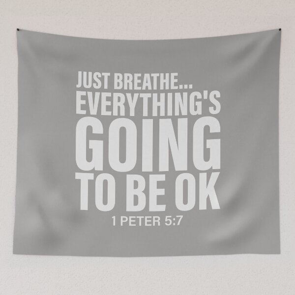 Item preview, Just Breathe - 1 Peter 5:7 Inspirational Message designed and sold by TheMagnoliaMama.