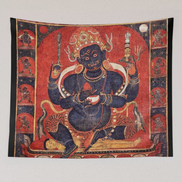 Item preview, Mandala 211 Mahakala Buddhist Protector Chaturbhuja Four Hands 1400s designed and sold by GuyBlank.
