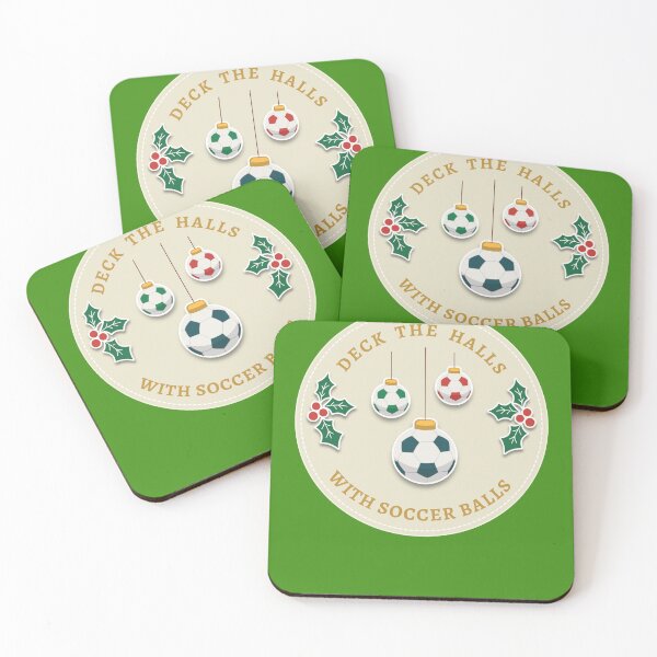 Item preview, Deck the Halls With Soccer Balls – Festive Soccer  designed and sold by The Junto Shop.