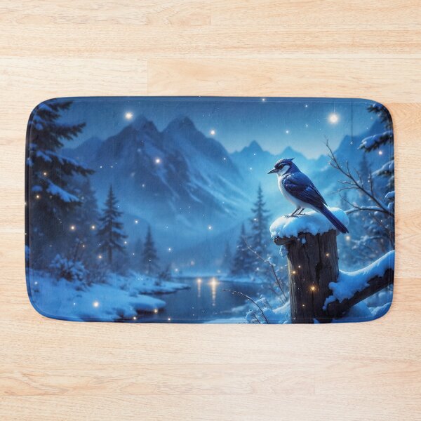 Item preview, Snowy winter etude with a bird on an old wooden fence designed and sold by 4Seasons.