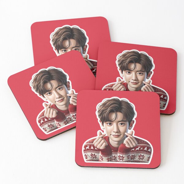 Item preview, Chanyeol Christmas Sticker | Festive EXO K-Pop Holiday Art designed and sold by DEEPDesignsART.