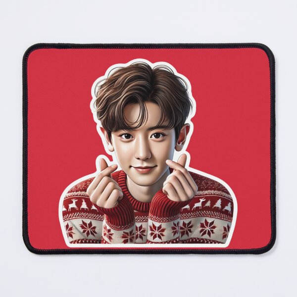 Item preview, Chanyeol Christmas Sticker | Festive EXO K-Pop Holiday Art designed and sold by DEEPDesignsART.