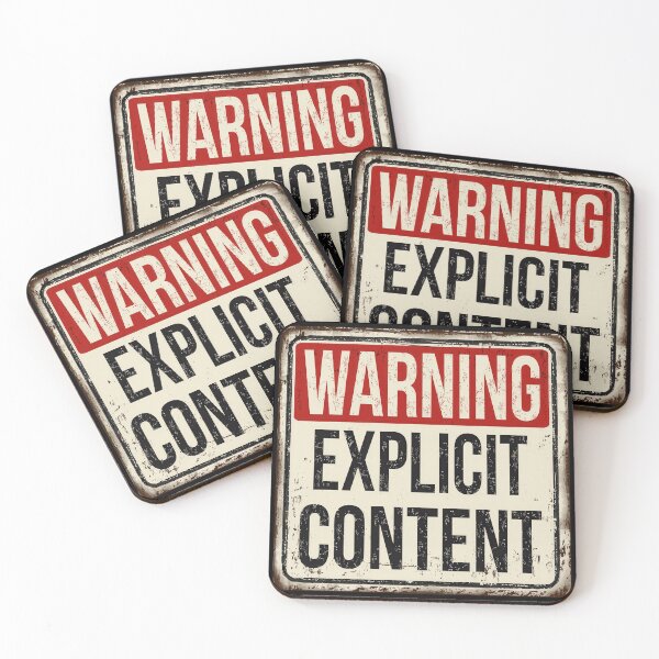 Item preview, Warning Explicit Content designed and sold by Angry Swan Designs.