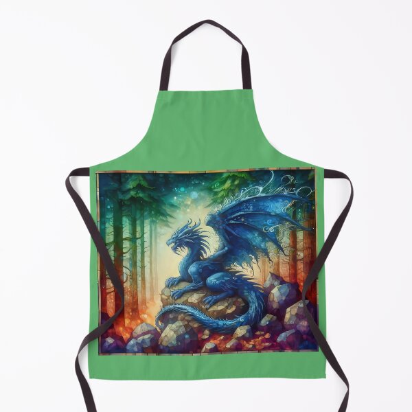Item preview, Majestic Blue Dragon in the Forest designed and sold by CattyCornerPOD.