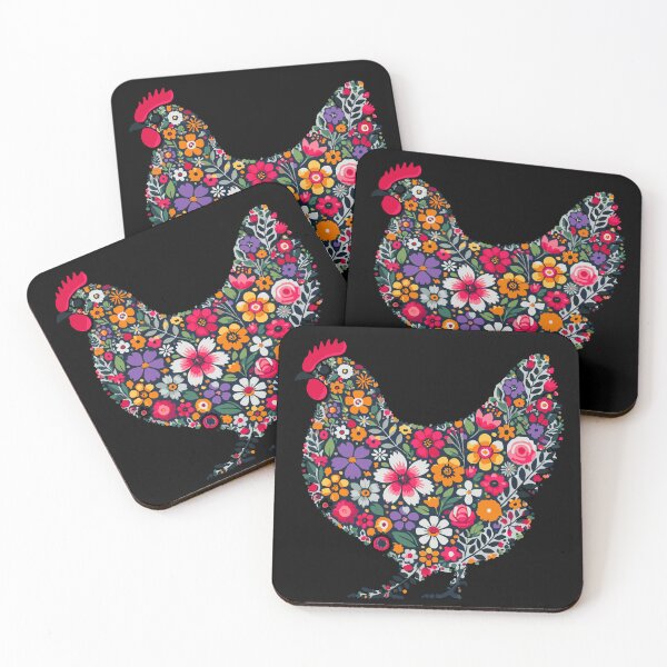 Item preview, Free Ranging Chickens Floral designed and sold by darkskydelights.