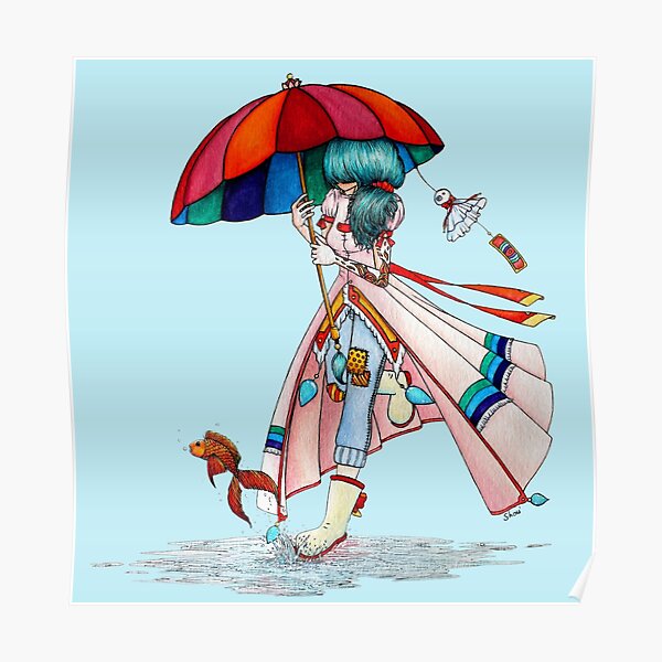 Umbrella Girl Poster