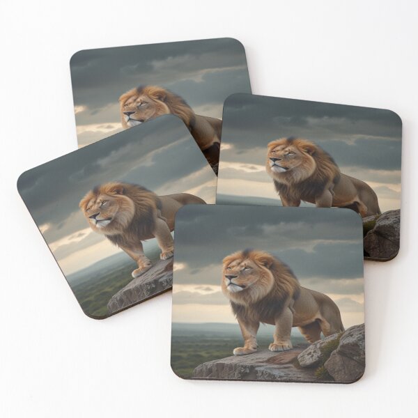 Item preview, Lion King on Cliff designed and sold by Enchanting Art Vista.