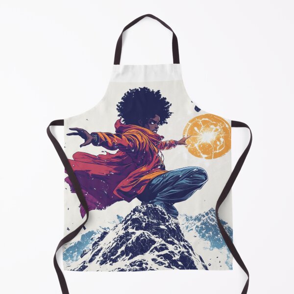 Item preview, African American Witch Casting a Fiery Spell 魔法の戦士 designed and sold by PrintsByFrank.