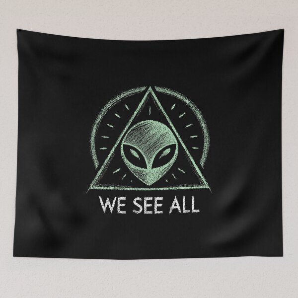 Item preview, Gods We See All - Alien The All Seeing Eye Providence Art designed and sold by Tabu Touch.