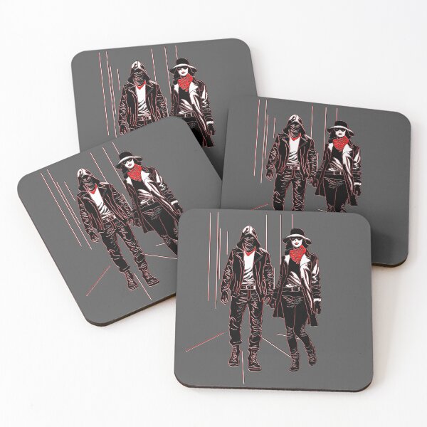 Item preview, Cyberpunk Duo in Striking Red and Black designed and sold by 4rpixs.
