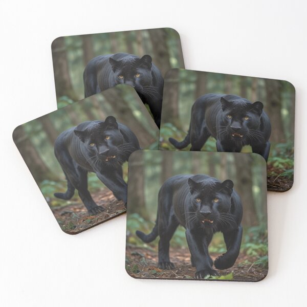 Item preview, Black Panther in Woods designed and sold by Enchanting Art Vista.