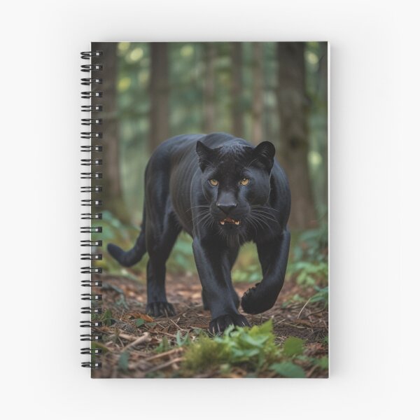 Item preview, Black Panther in Woods designed and sold by Enchanting Art Vista.