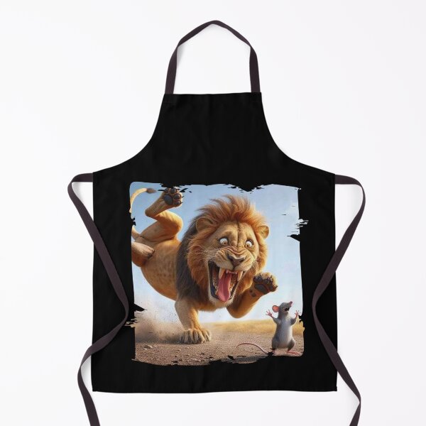 Item preview, Frenzied Lion Attacking a Mouse - Wild Animal Art designed and sold by Hungry-Murphy.