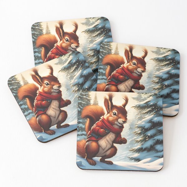Item preview, Red Squirrel celebrating Christmas designed and sold by Colin Bentham.