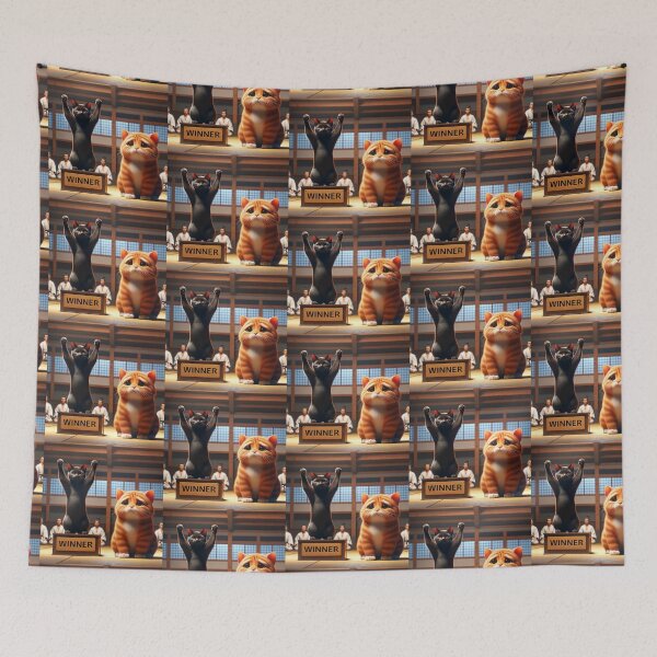 Item preview, Ginger Cat in Judo Clothes Stretching on a Tatami Mat Before Practice designed and sold by AlwaysHome.