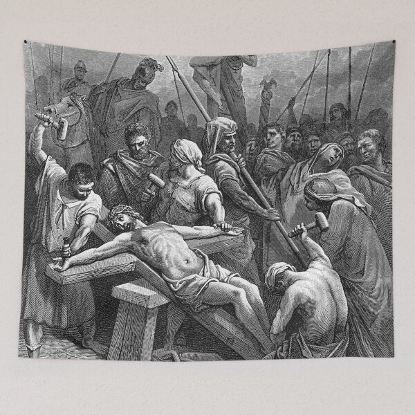 Item preview, Crucifixion Scene - Jesus is Nailed to the Cross designed and sold by portokalis.