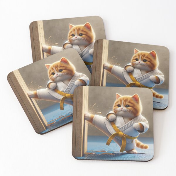 Item preview, Martial Arts Ginger Cat in Judo Gi Bowing Respectfully in a Traditional Dojo designed and sold by AlwaysHome.