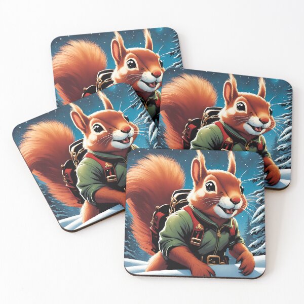 Item preview, Red Squirrel celebrating Christmas designed and sold by Colin Bentham.