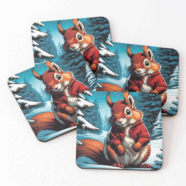 Item preview, Red Squirrel celebrating Christmas designed and sold by Colin Bentham.