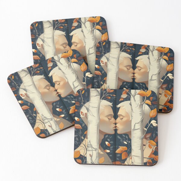 Item preview, "Blond". LGBTQ illustration. Gay men kiss design. designed and sold by Shoot-The-Moon.