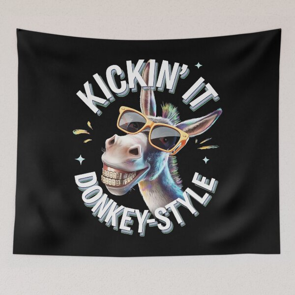 Item preview, Kicking' it donkey style - Donkey whisperer - Donkeys are awesome - Donkey charms - Donkey nature designed and sold by JansenGS.