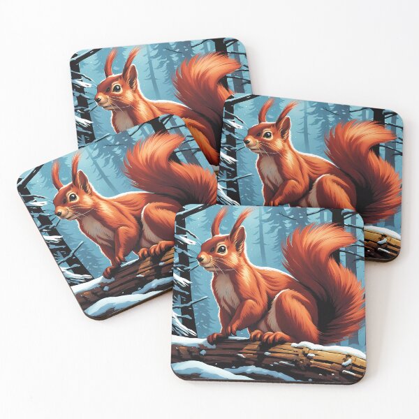 Item preview, Red Squirrel celebrating Christmas designed and sold by Colin Bentham.