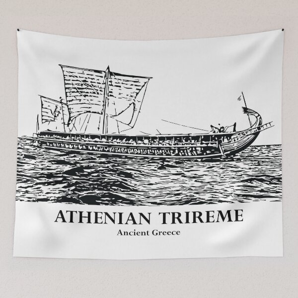 Item preview, Athenian Trireme Ancient Greece Ship designed and sold by Lakeric Cityscapes.