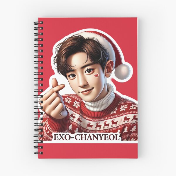 Item preview, Chanyeol Christmas Sticker | Festive EXO K-Pop Holiday Art designed and sold by DEEPDesignsART.