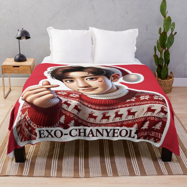 Artikelvorschau, Chanyeol Weihnachtsaufkleber | Festliche EXO K-Pop Weihnachtskunst entworfen und verkauft von DEEPDesignsART.